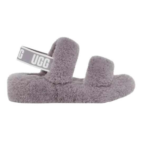 UGG Shoes - NEW UGG Oh Yeah Slide - Gray with Slingback Logo Women's Size 9